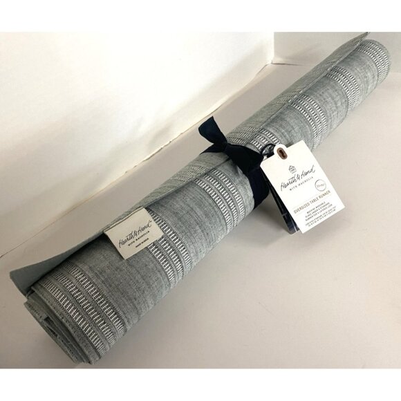 Hearth & Hand with Magnolia Sage Green Oversized Farmhouse Table Runner - Picture 1 of 7